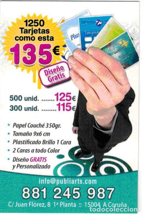 Coleccionismo Calendarios: CALENDARIO PUBLI ARTS 2012 - A CORU&Ntilde;A