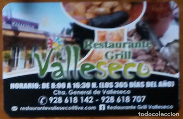 Coleccionismo Calendarios: CALENDARIO RESTAURANTE GRILL VALLESECO 2016