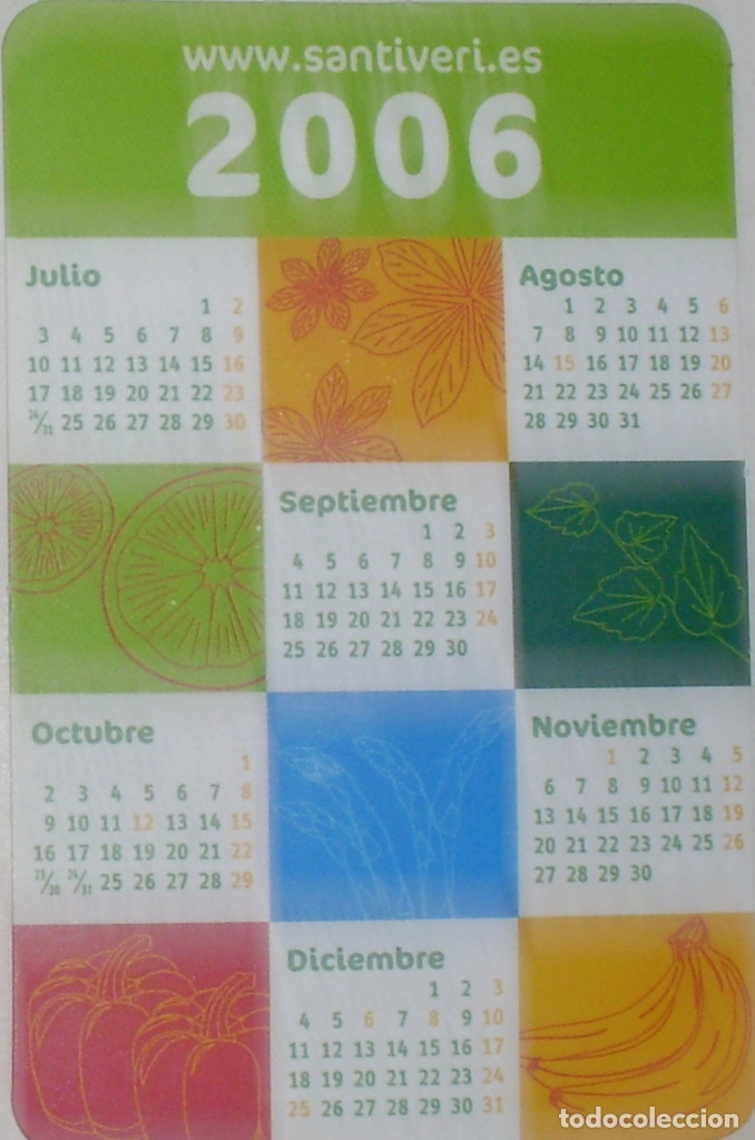 Coleccionismo Calendarios: CALENDARIO SANTIVERI 2006