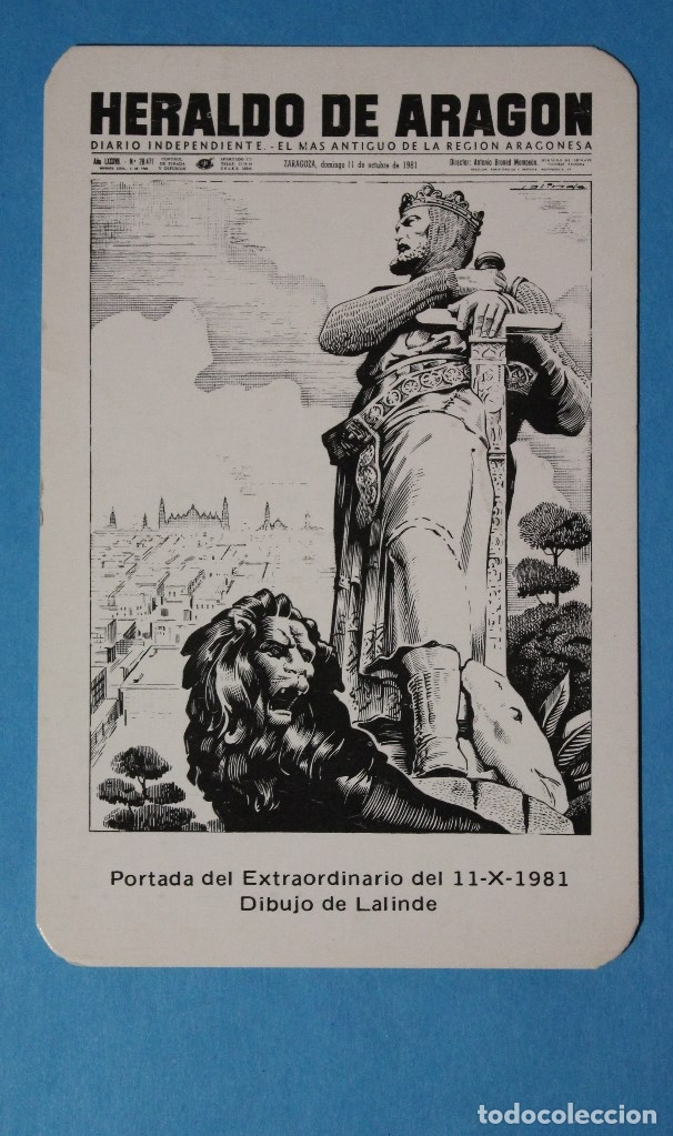 Sammeln von Kalendern: CALENDARIO DE BOLSILLO NO FOURNIER. HERALDO DE ARAGON. A&Ntilde;O 1982. PRENSA. PERIODICO. LALINDE.