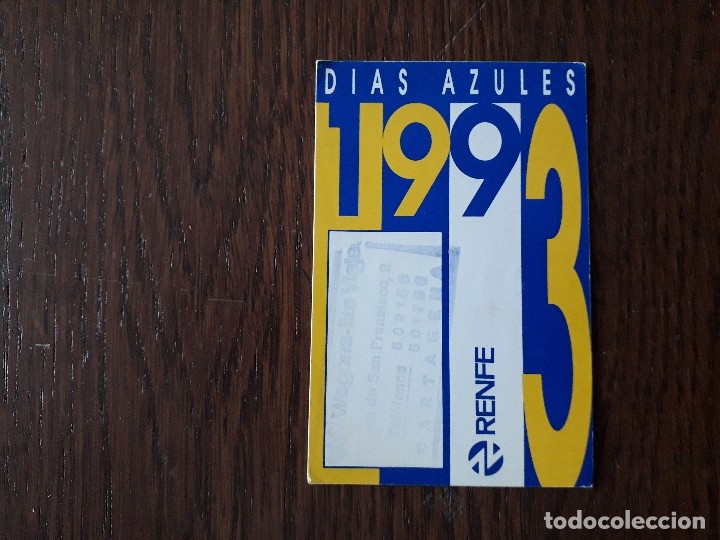Sammeln von Kalendern: calendario de publicidad renfe, dias azules a&ntilde;o 1993