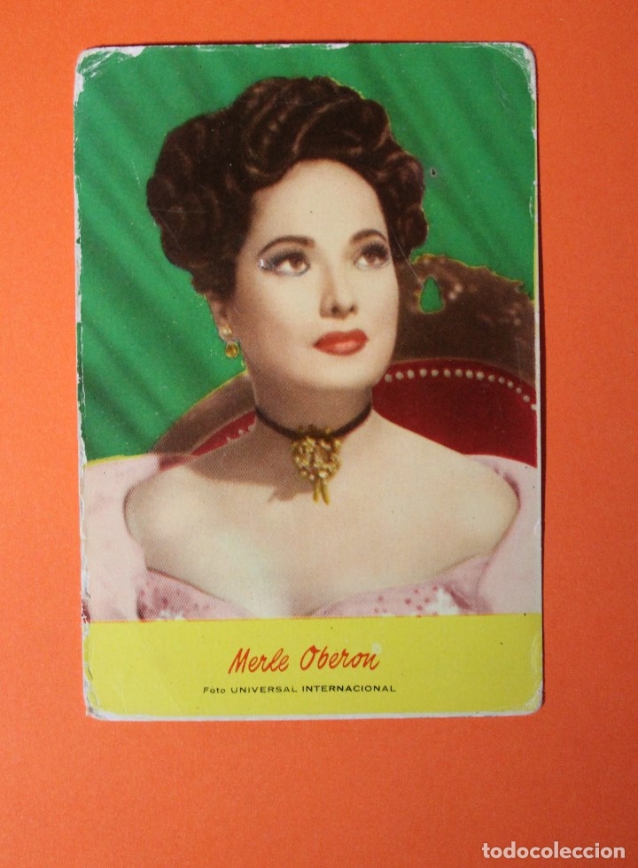 Coleccionismo calendarios: CALENDARIO NO FOURNIER. CINE.ARTISTA MERLE OBERON. PUBLICIDAD DE CADIZ. VALERGA. A&Ntilde;O 1957. UNIVERSAL