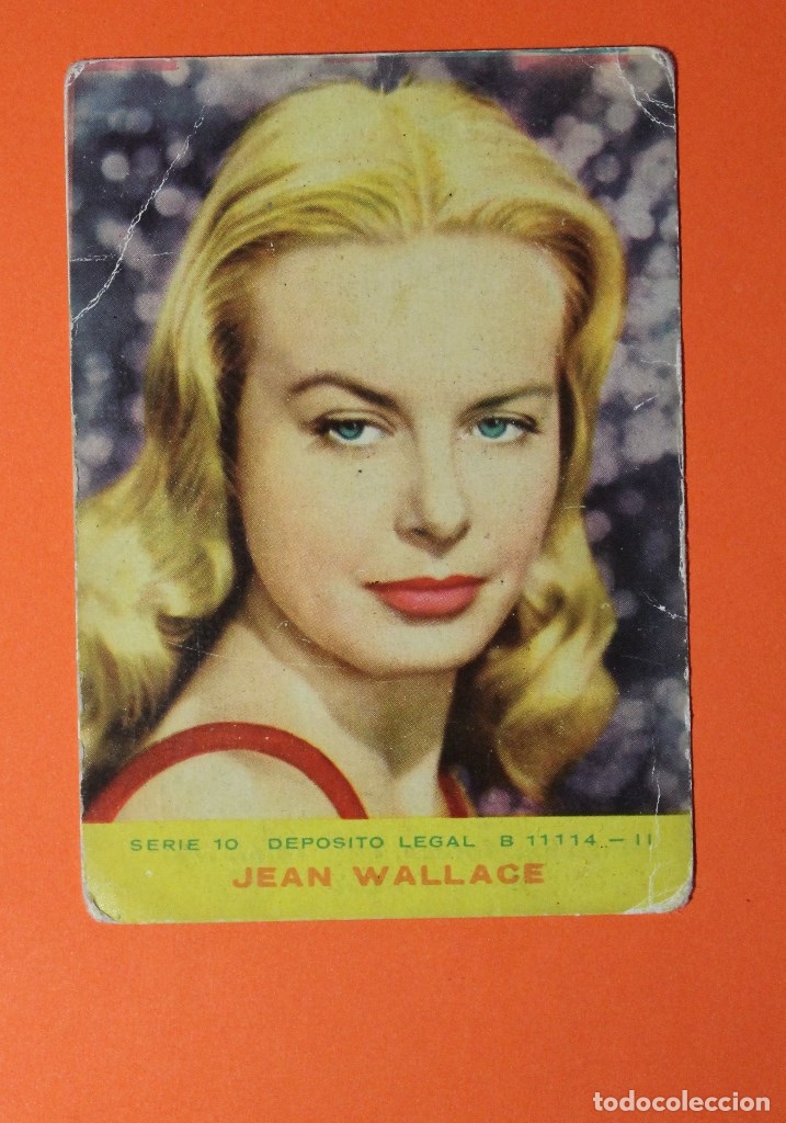 Colecionismo Calend&aacute;rios: CALENDARIO NO FOURNIER. CINE.ARTISTA JEAN WALLACE. PUBLICIDAD DE AVILA. A&Ntilde;O 1961. SERIE 10.