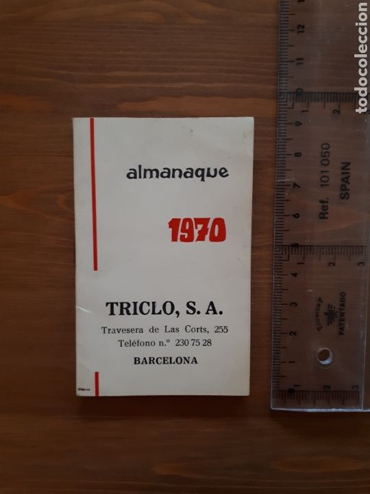 Coleccionismo Calendarios: Peque&ntilde;o almanaque 1970 Triclo S.A. Barcelona