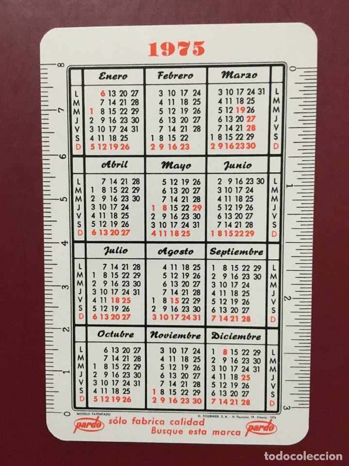 Colecionismo Calend&aacute;rios: Calendario fournier 1975/76, nuevo