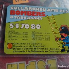 Coleccionismo Calendarios: CALENDARIO DE LOS BOMBEROS DE TARRAGONA 1987. Lote 183285935