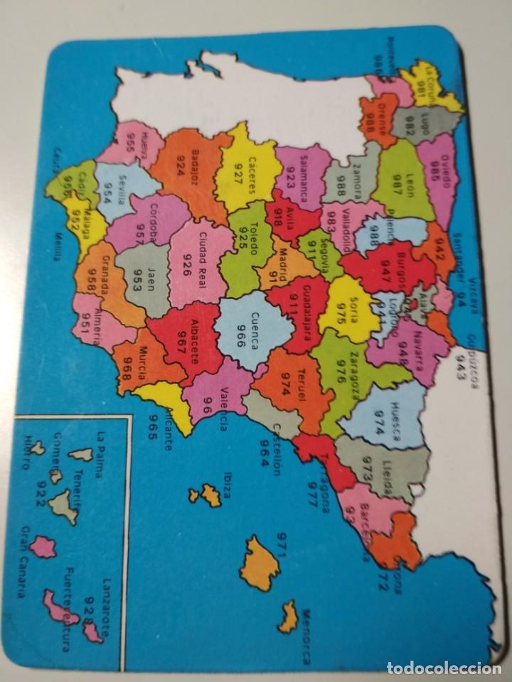 Coleccionismo calendarios: Calendario mapa prefijos de Espa&ntilde;a - Foto 1
