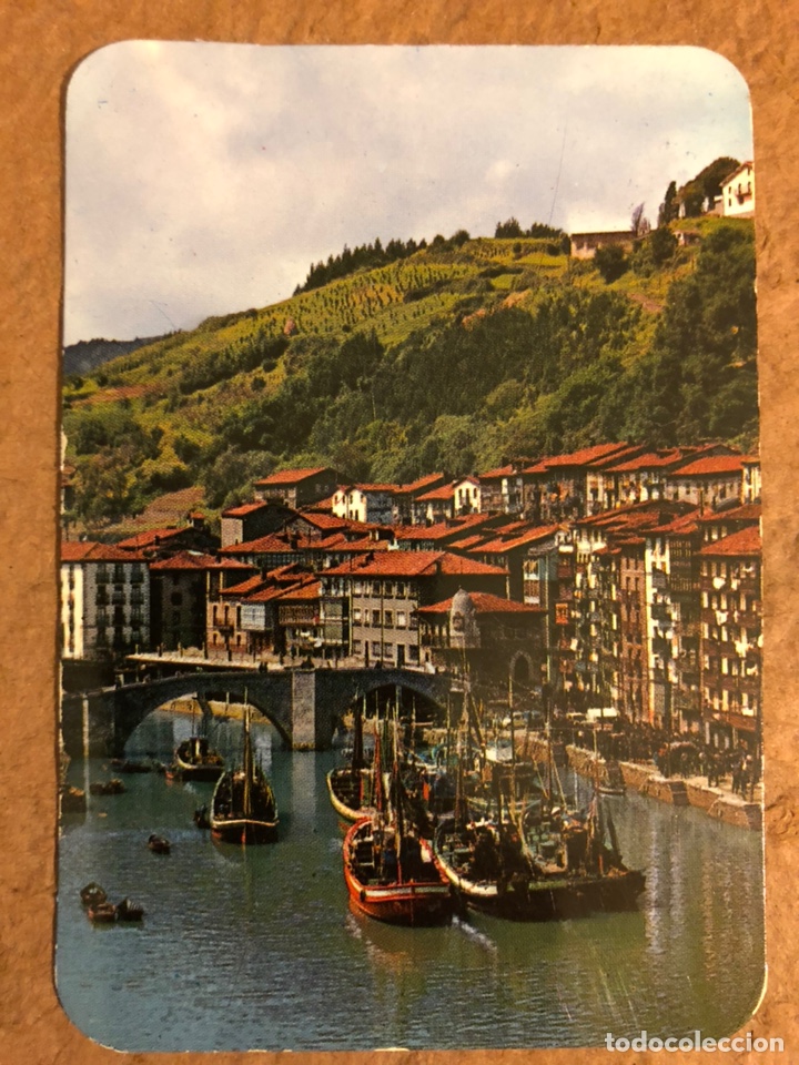 Colecionismo Calend&aacute;rios: 1. ONDARROA (VIZCAYA), R&Iacute;A Y MUELLE. CALENDARIO DE BOLSILLO DE 1973. 6,9 x 9,8 Cms.