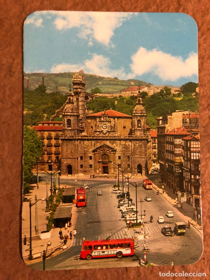 Coleccionismo calendarios: 35. BILBAO, ARENAL E IGLESIA DE SAN NICOL&Aacute;S. CALENDARIO DE BOLSILLO DE 1974. 6,8 x 9,8 Cms.