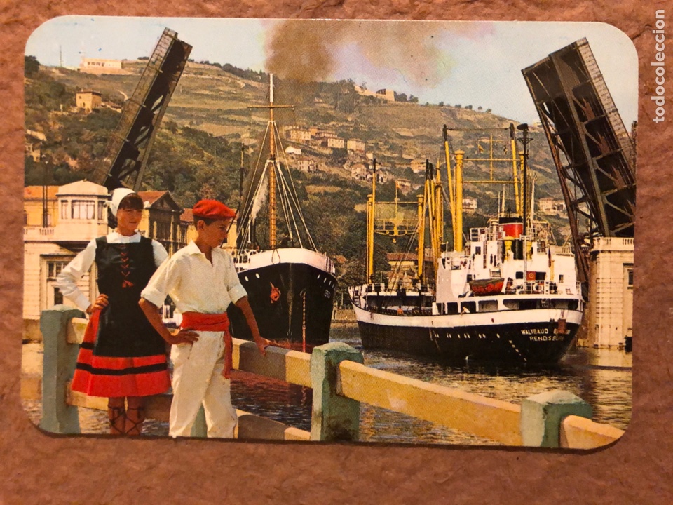 Collectables Calendars: 80. BILBAO, PUENTE BASCULANTE DEL GENERAL&Iacute;SIMO. CALENDARIO DE BOLSILLO DE 1976. 6,5 x 10 Cms.