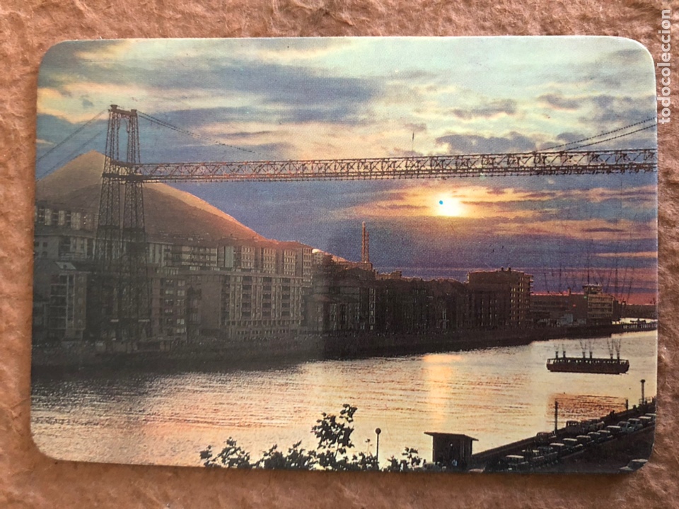Coleccionismo calendarios: 159. VIZCAYA, PUENTE COLGANTE DE PORTUGALETE. CALENDARIO DE BOLSILLO DE 1980. 6,8 x 9,8 Cms