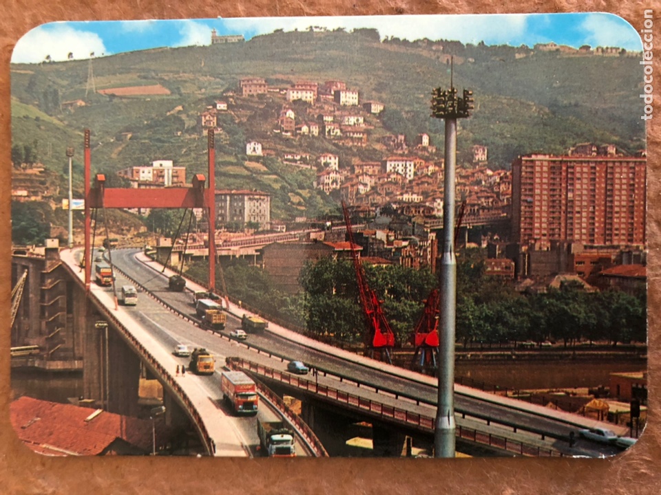 Coleccionismo calendarios: 139. BILBAO, PUENTE DE LA SALVE. CALENDARIO DE BOLSILLO DE 1975. 6,8 x 9,8 Cms.