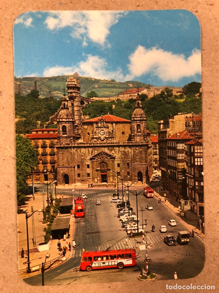 Collectables Calendars: 35. BILBAO, ARENAL E IGLESIA DE SAN NICOL&Aacute;S. CALENDARIO DE BOLSILLO DE 1976. 6,8 x 9,8 Cms.