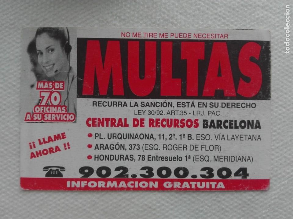 Coleccionismo calendarios: CALENDARIO BOLSILLO 2001 - MULTAS - BARCELONA