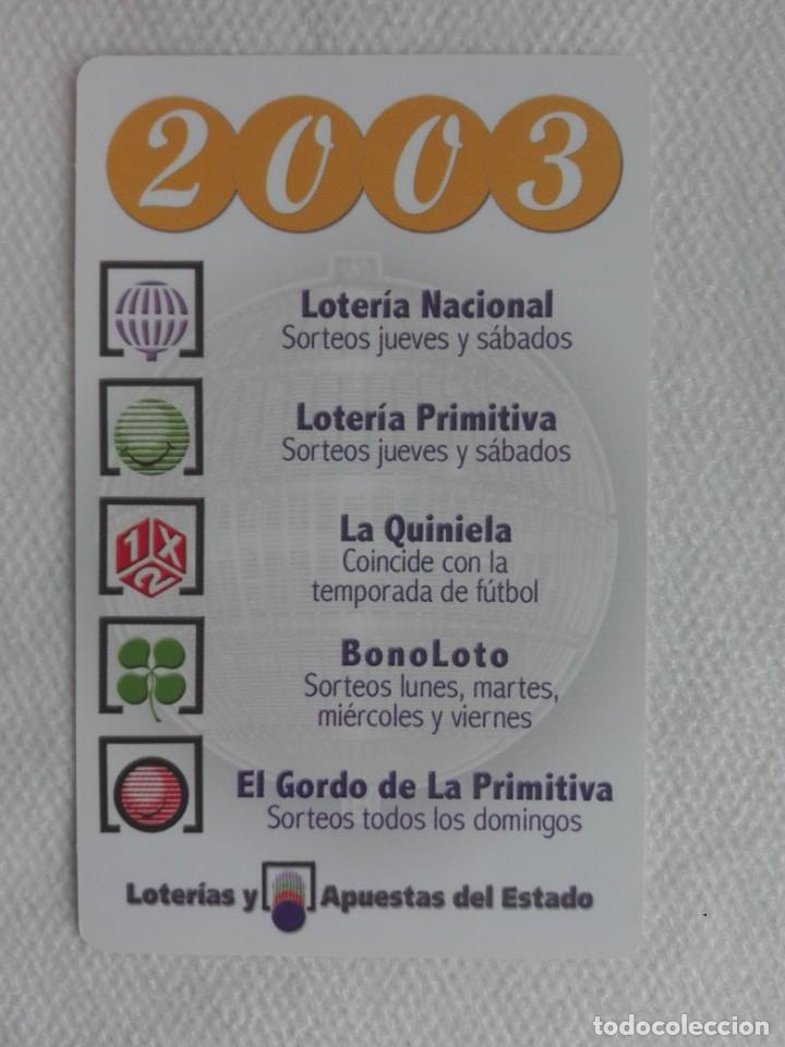 Collectionnisme Calendriers: CALENDARIO BOLSILLO 2003 - LOTERIAS Y APUESTAS DEL ESTADO