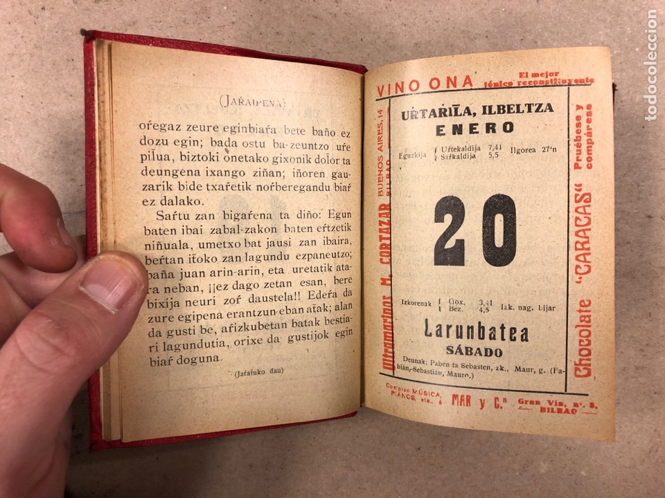 egutegi euzkotara 1912. librito calendario vasc - Comprar Calendarios antiguos en todocoleccion 