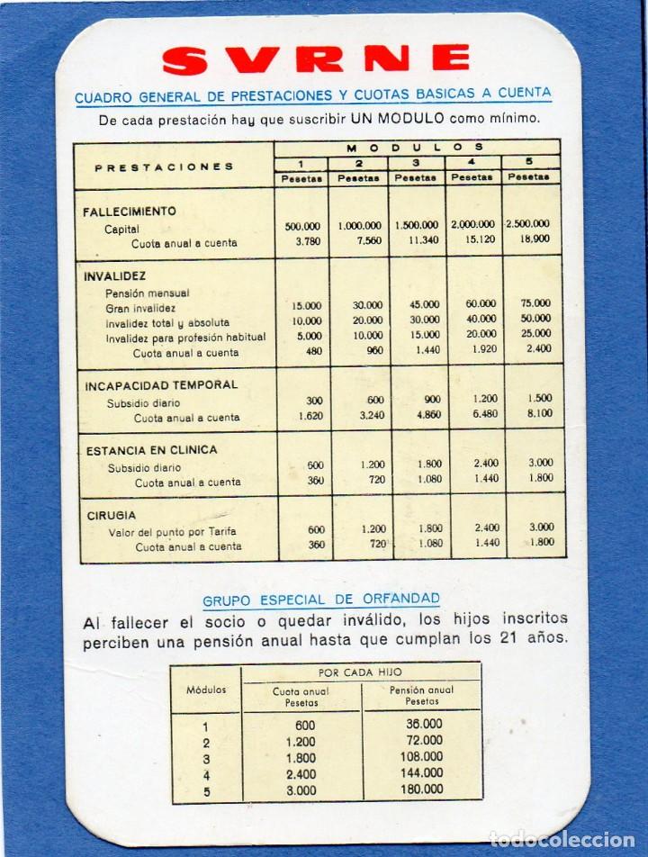 Coleccionismo calendarios: Calendario de Publicidad 1981 SVRNE - MUTUA DE PREVISION SOCIAL