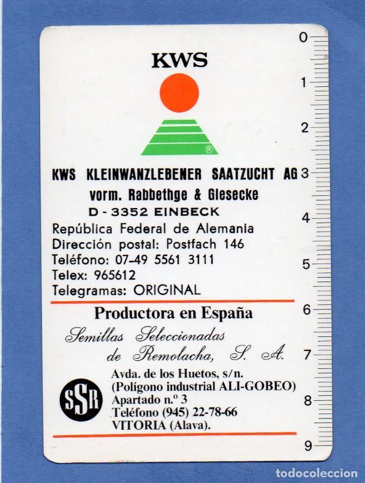 Coleccionismo calendarios: Calendario de Publicidad 1982 KWS - SEMILLAS SELECIONADAS DE REMOLACHA