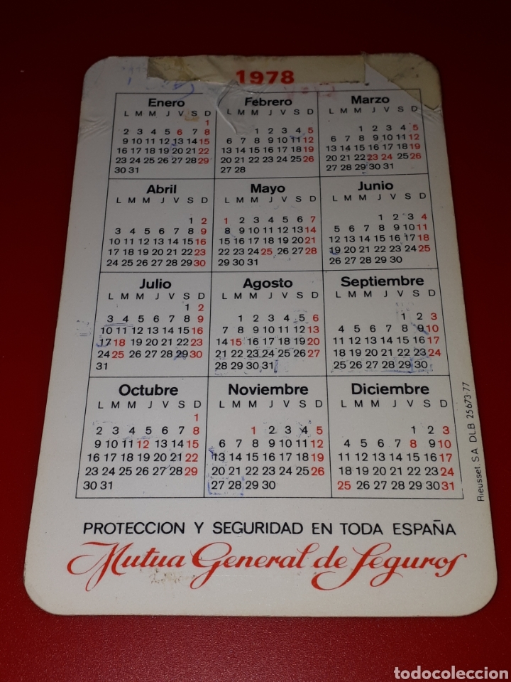 Calendario De Bolsillo Publicitario Mutua Gener Comprar Calendarios Antiguos En Todocoleccion 1387