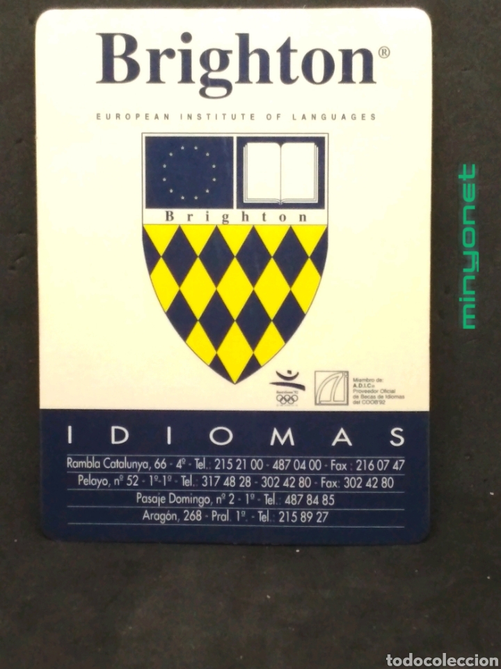 Coleccionismo calendarios: Calendario Brighton 1992 - 1993 - Barcelona 92
