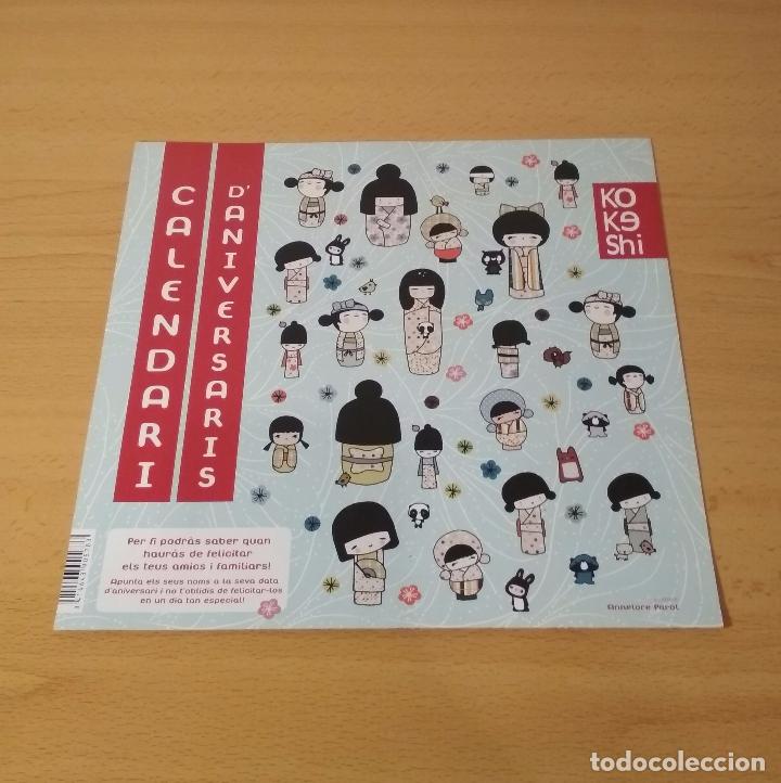 Coleccionismo Calendarios: Calendario de aniversarios. Kokeshi. Editorial Baula. En catal&aacute;n. Ilustraciones de Annelore Parot.