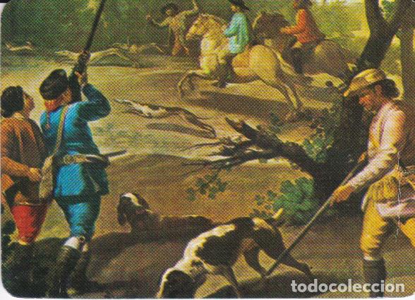 Coleccionismo calendarios: Calendario de bolsillo : escena caza, publicitario Hostal Casas Ciudad Real - 1974