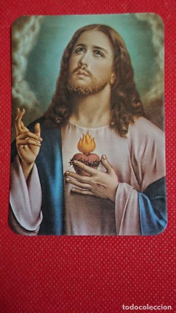 Coleccionismo calendarios: CALENDARIO DE SERIE RELIGIOSO CRISTO SAGRADO CORAZ&Oacute;N DE JES&Uacute;S A&Ntilde;O 1991