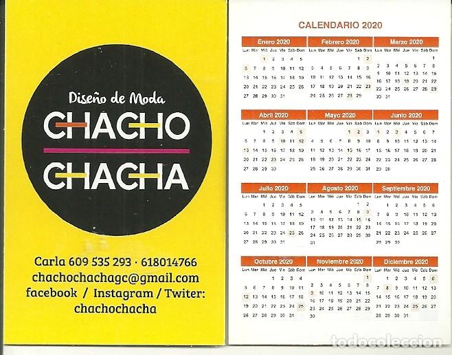 Coleccionismo calendarios: CALENDARIO PUBLICITARIO. DISE&Ntilde;O DE MODA CHACHO CHACHA. A&Ntilde;O 2020