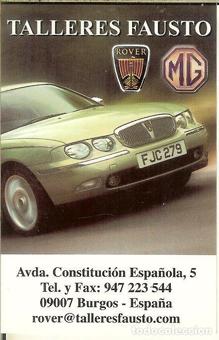 Coleccionismo calendarios: CALENDARIO PUBLICITARIO - 2004 - ROVER MG - TALLERES FAUSTO (BURGOS)