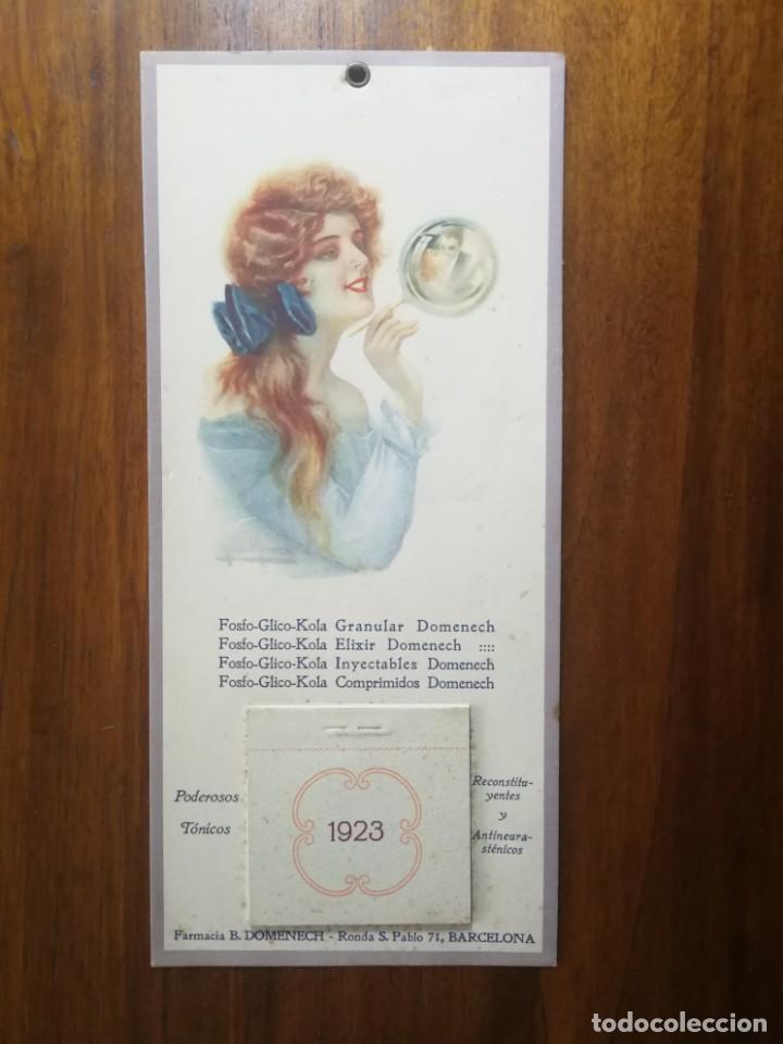 Coleccionismo calendarios: Almanaque Calendario de Pared completo de 1923 - Fosfo-Glico-Kola Farmacia Domenech