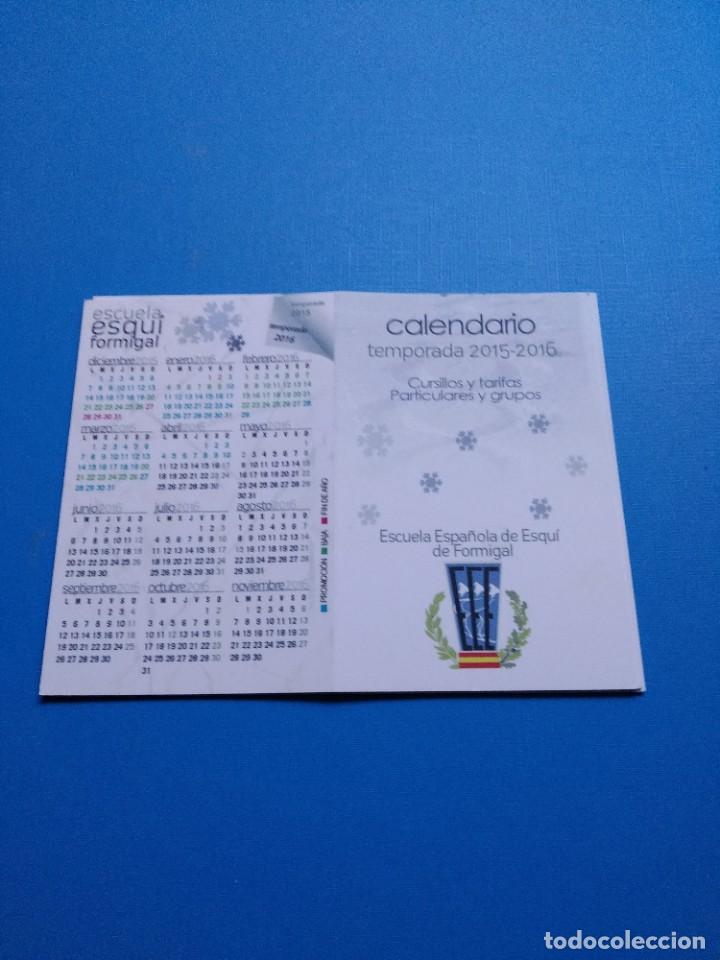 Coleccionismo calendarios: Calendarios de bolsillo PUBLICIDAD ESCUELA ESQU&Iacute; FORMIGAL 2015/2016