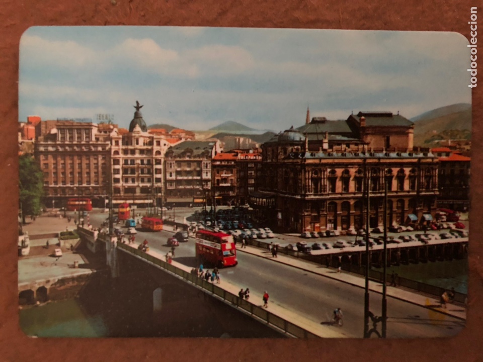 Sammeln von Kalendern: 6. BILBAO. PUENTE DE LA VICTORIA Y TEATRO ARRIAGA. CALENDARIO DE BOLSILLO DE 1981. 6,5 x 10 Cms.
