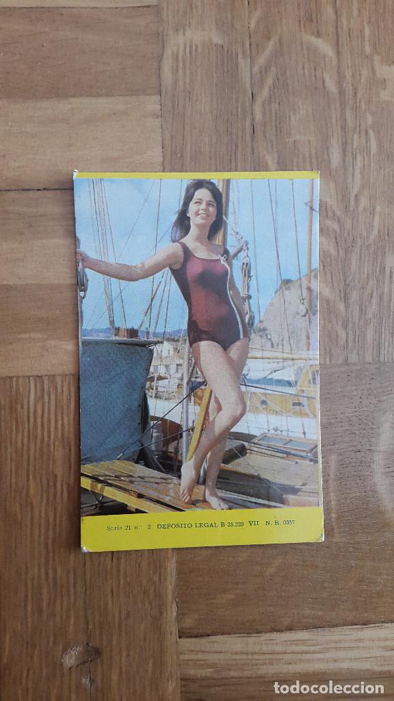 Collectables Calendars: CALENDARIO SERIE 21 N&ordm; 2. CHICA CON BARCO. CO&Ntilde;AC DUFF GORDON A&Ntilde;O 1966. VER FOTOS