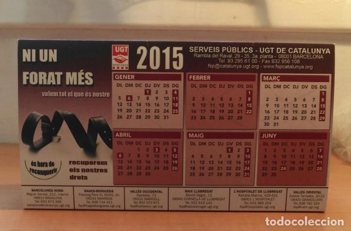 Colecionismo Calend&aacute;rios: Ca 119 Calendario mesa UGT Serveis p&uacute;blics - UGT de Catalunya - A&ntilde;o 2015 - Sin uso