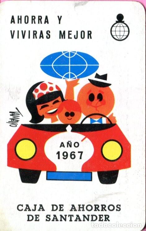 Coleccionismo calendarios: CALENDARIO FOURNIER  CAJA DE AHORROS DE SANTANDER AHORRA Y VIVIRAS MEJOR A&Ntilde;O 1967