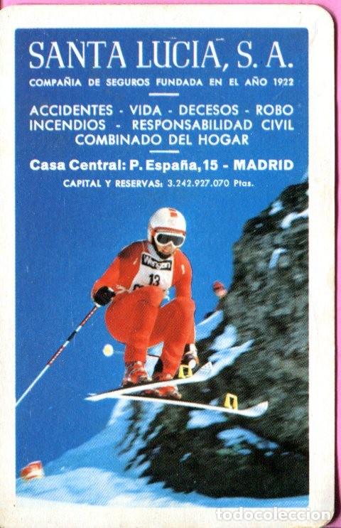 Coleccionismo calendarios: CALENDARIO FOURNIER SANTA LUCIA ESQUIADOR A&Ntilde;O 1982