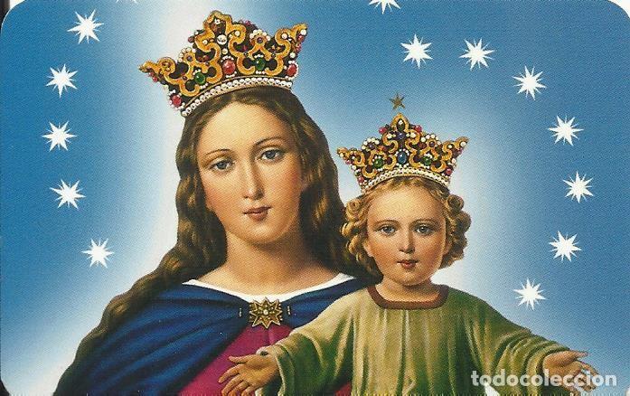 Coleccionismo calendarios: Calendario bolsillo. Virgen y ni&ntilde;o Jes&uacute;s. Librer&iacute;a Salesiana. Pamplona. 10x6,5 cm. 2013.