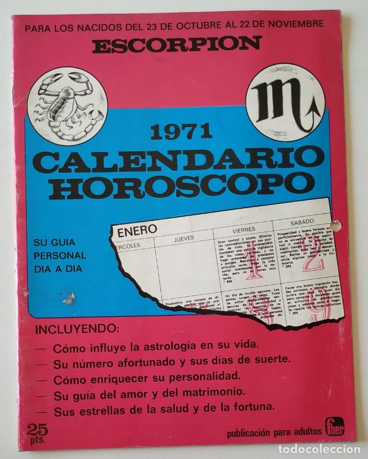 Collezionismo Calendari: CALENDARIO HOR&Oacute;SCOPO 1971 Escorpio Publicaci&oacute;n para adultos FHER