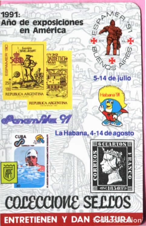 Coleccionismo calendarios: CALENDARIO FOURNIER A&Ntilde;O 1991 - EDIFIL - COLECCIONE SELLOS
