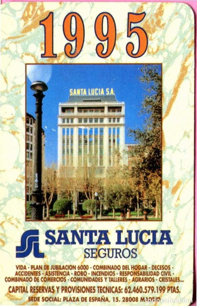 Collectionnisme Calendriers: CALENDARIO FOURNIER. PUBLICITARIO. SANTA LUCIA SEGUROS. 1995.