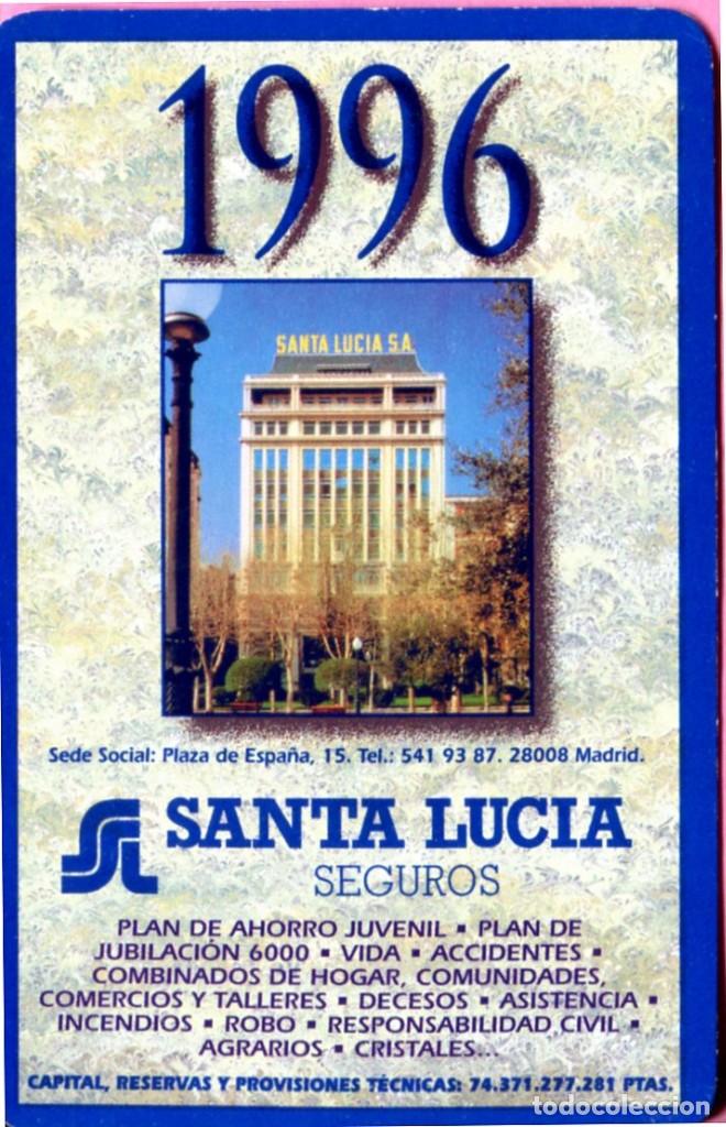 Sammeln von Kalendern: CALENDARIO FOURNIER. PUBLICITARIO. SANTA LUCIA SEGUROS. 1996.