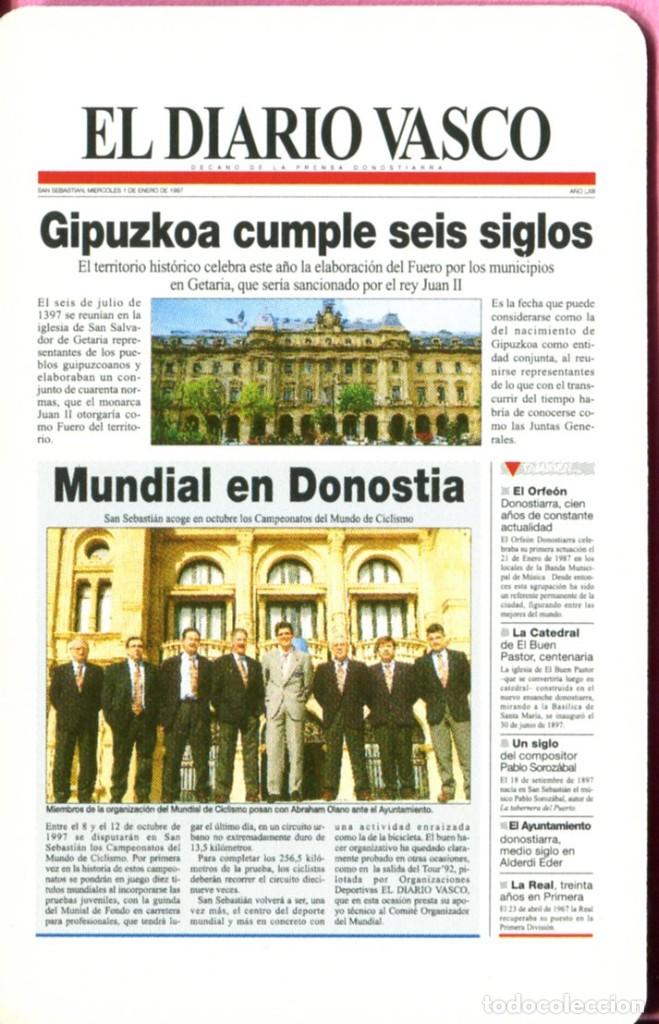 Sammeln von Kalendern: CALENDAFRIO FOURNIER EL DIARIO VASCO 1997 NUEVO