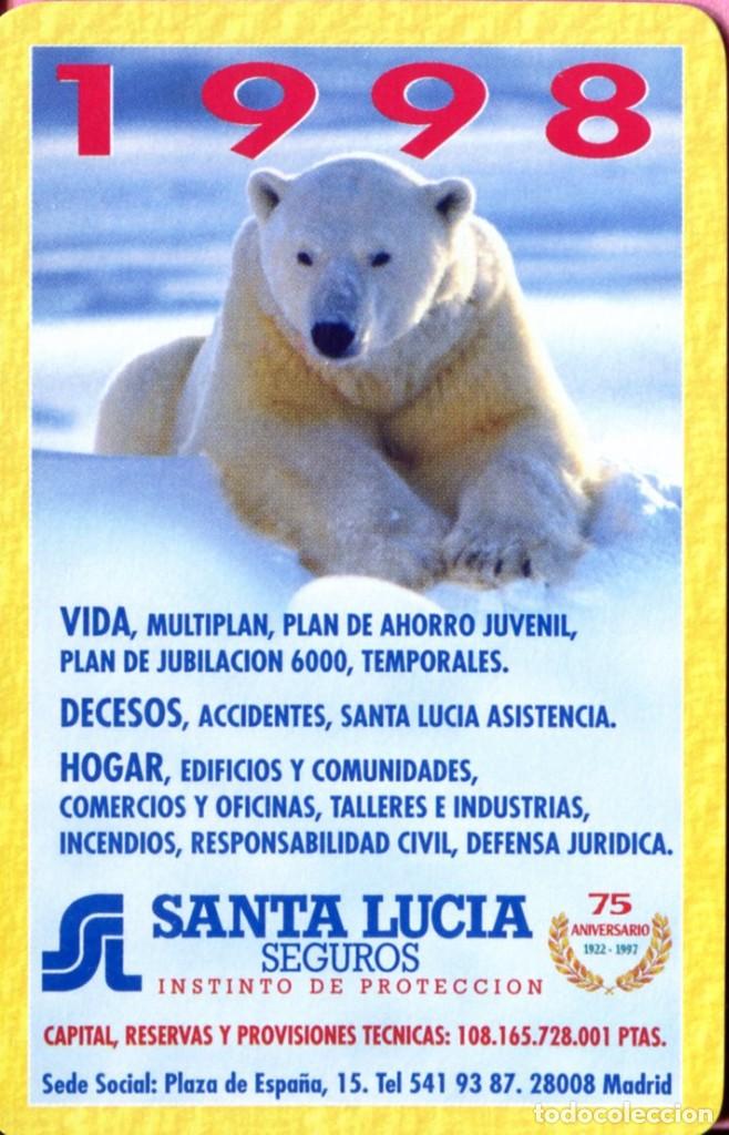 Coleccionismo calendarios: Calendario de bolsillo Fournier 1998 Santa Luc&iacute;a