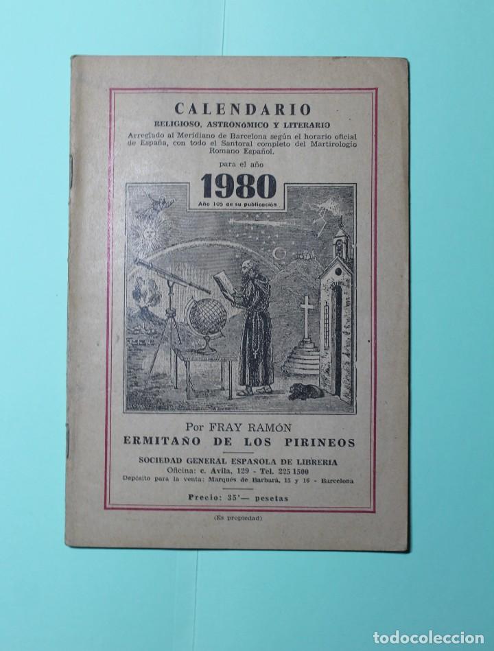 Coleccionismo Calendarios: CALENDARIO ERMITA&Ntilde;O DE LOS PIRINEOS. MEDIDAS APROX. 14 X 19 CM. VARIAS HOJAS. VER FOTOS. A&Ntilde;O 1980.