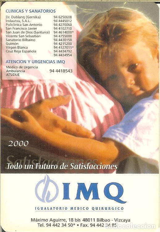 Coleccionismo Calendarios: CALENDARIO PUBLICIDAD SEGUROS - 2000 - IMQ