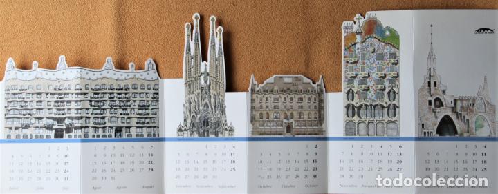 Coleccionismo calendarios: CALENDARIO GAUDI 1994. 12 EDIFICIOS DE GAUDI TROQUELADOS. - Foto 3