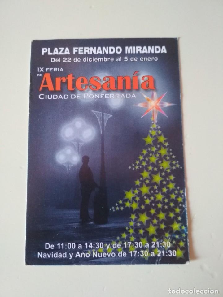 Coleccionismo calendarios: Calendario publicitario IX feria Artesan&iacute;a Ponferrada