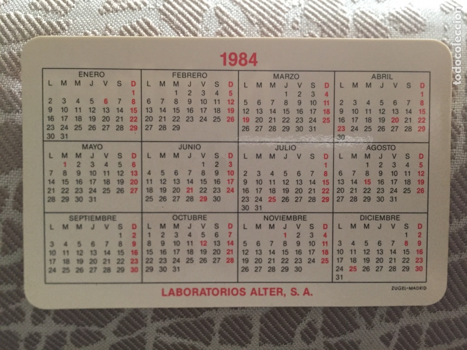 Coleccionismo calendarios: Calendario 1984 - Foto 2