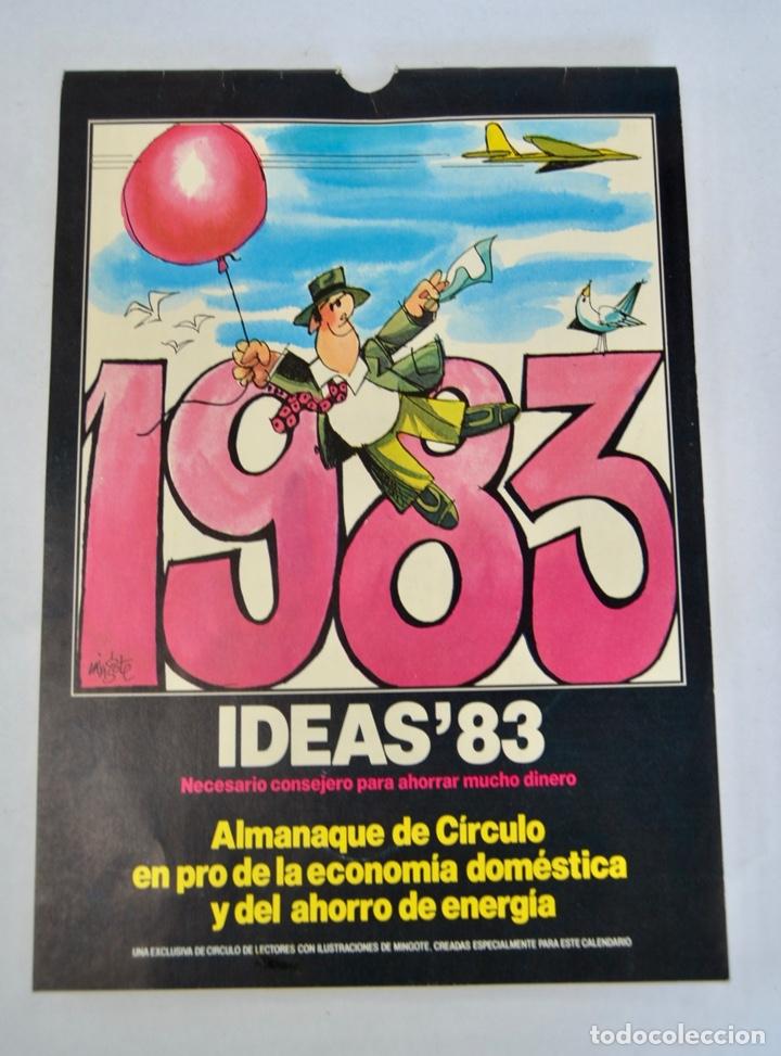 Coleccionismo calendarios: Mingote. Calendario de Pared A&ntilde;o 1983. Ideas para Ahorrar. C&iacute;rculo de Lectores. Muy buen estado