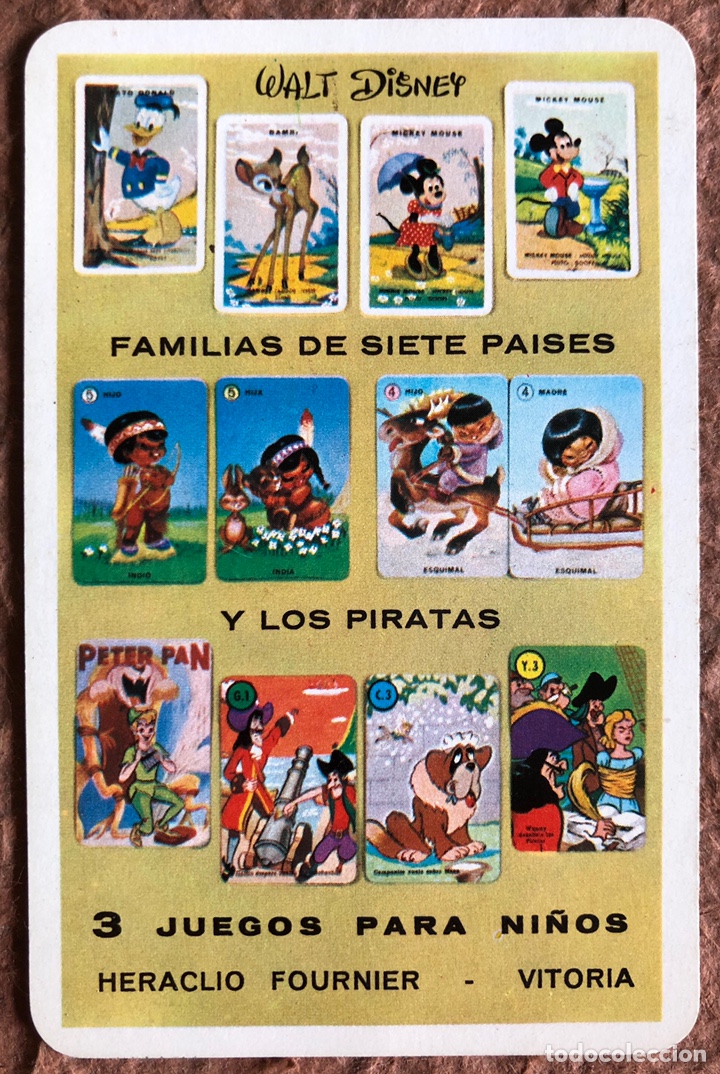 Collectionnisme Calendriers: JUEGOS PARA NI&Ntilde;OS (WALT DISNEY, FAMILIAS DE SIETE PA&Iacute;SES, LOS PIRATAS). CALENDARIO FOURNIER DE 1965.